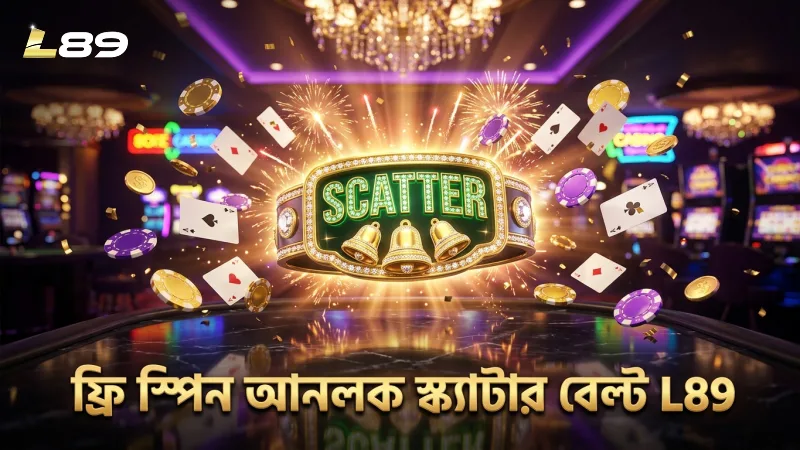 স্ক্যাটার বেল্ট সিম্বল দিয়ে ফ্রি স্পিন আনলক করা হয়।