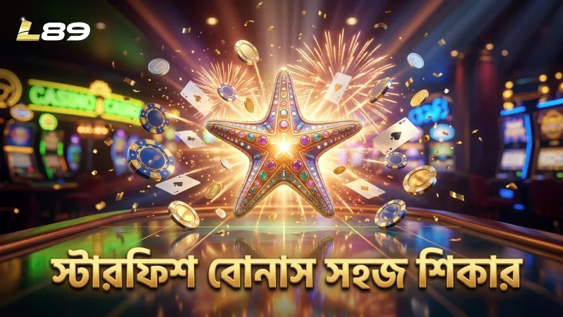 স্টারফিশ বোনাসের মাধ্যমে স্ক্রিনের মাছ শিকার সহজ হয়।